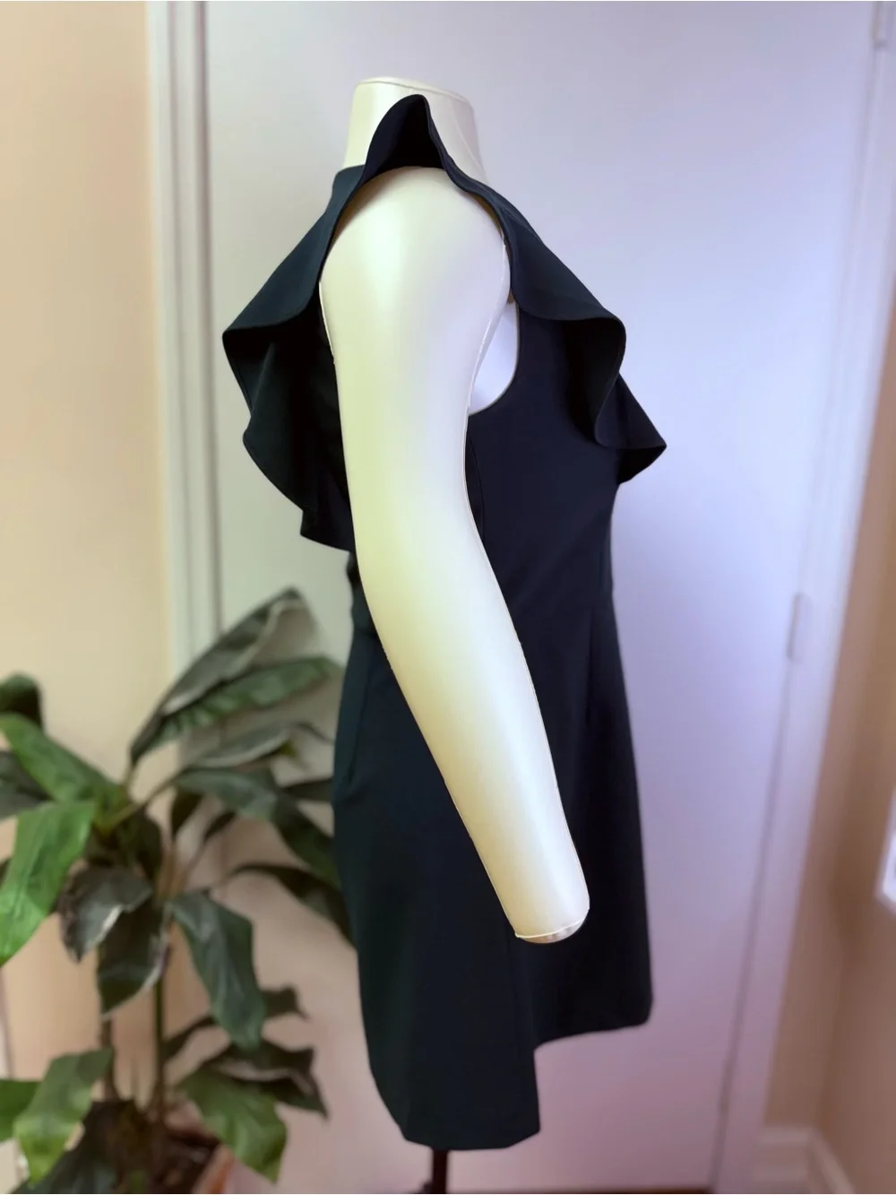 French Connection V Neck Mini Dress, Dark Green, Size 10, NWT